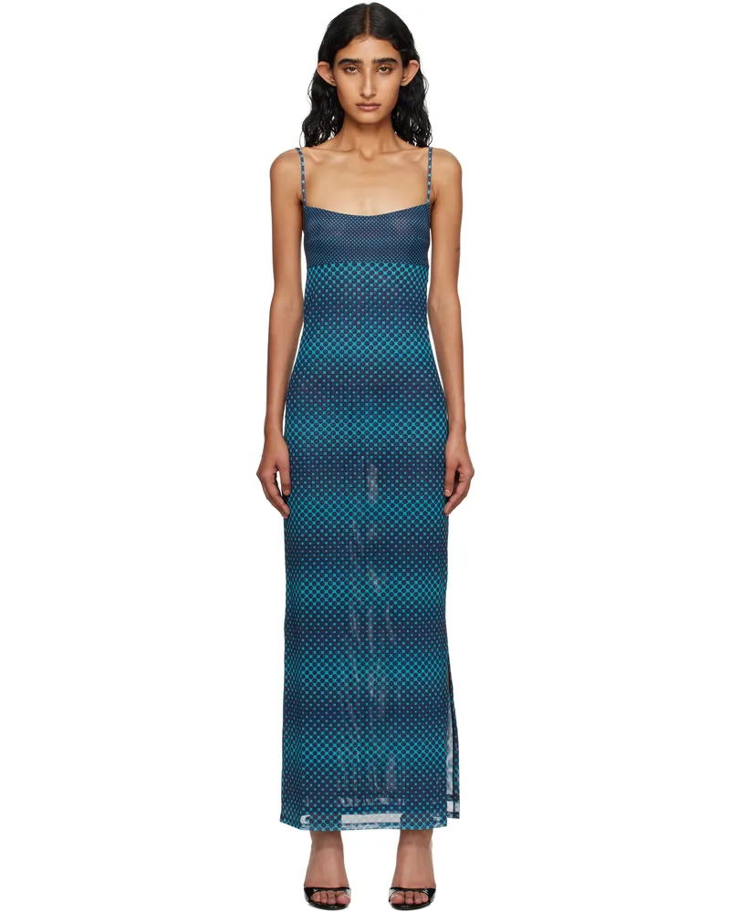 Miaou Blue Thais Maxi Dress Warp