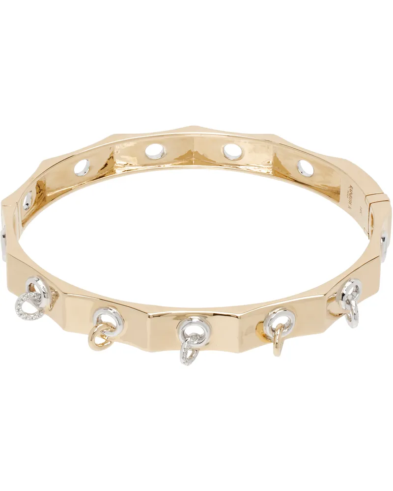 Rainbow K Gold Eyet Diamond Bracelet 14k
