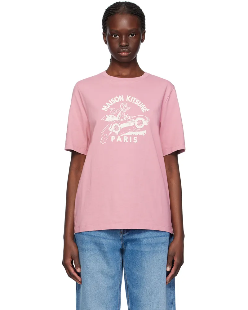 Kitsuné Pink Racing Fox T-Shirt P625