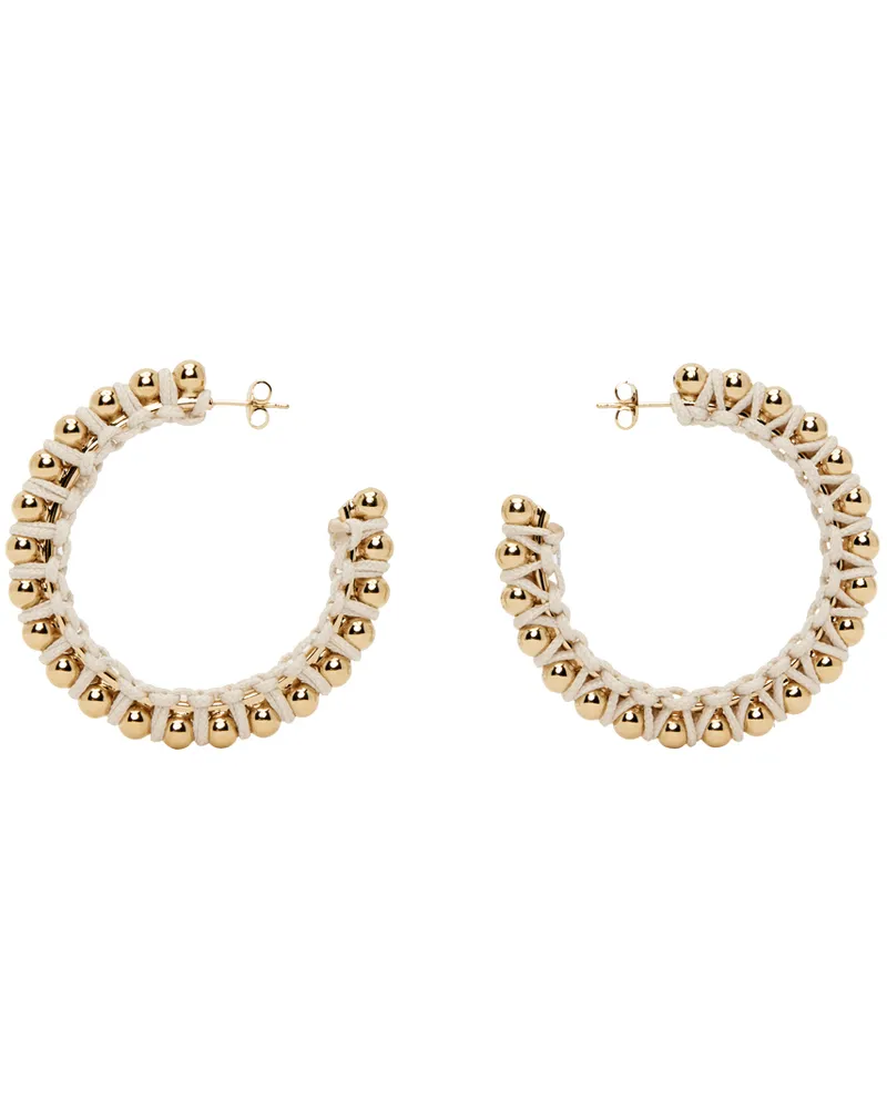 Isabel Marant Gold & Beige Bonni Earrings 23ec