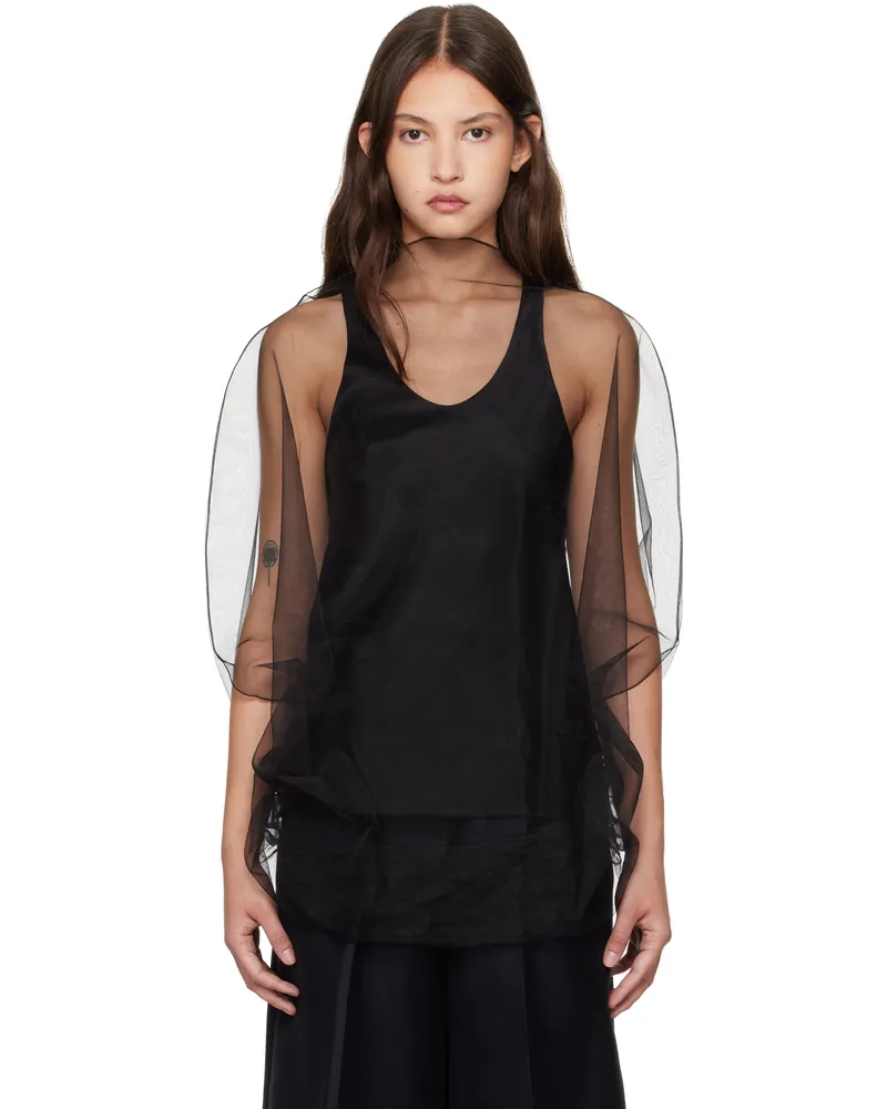 GIA STUDIOS Black Aurore Tank Top Black
