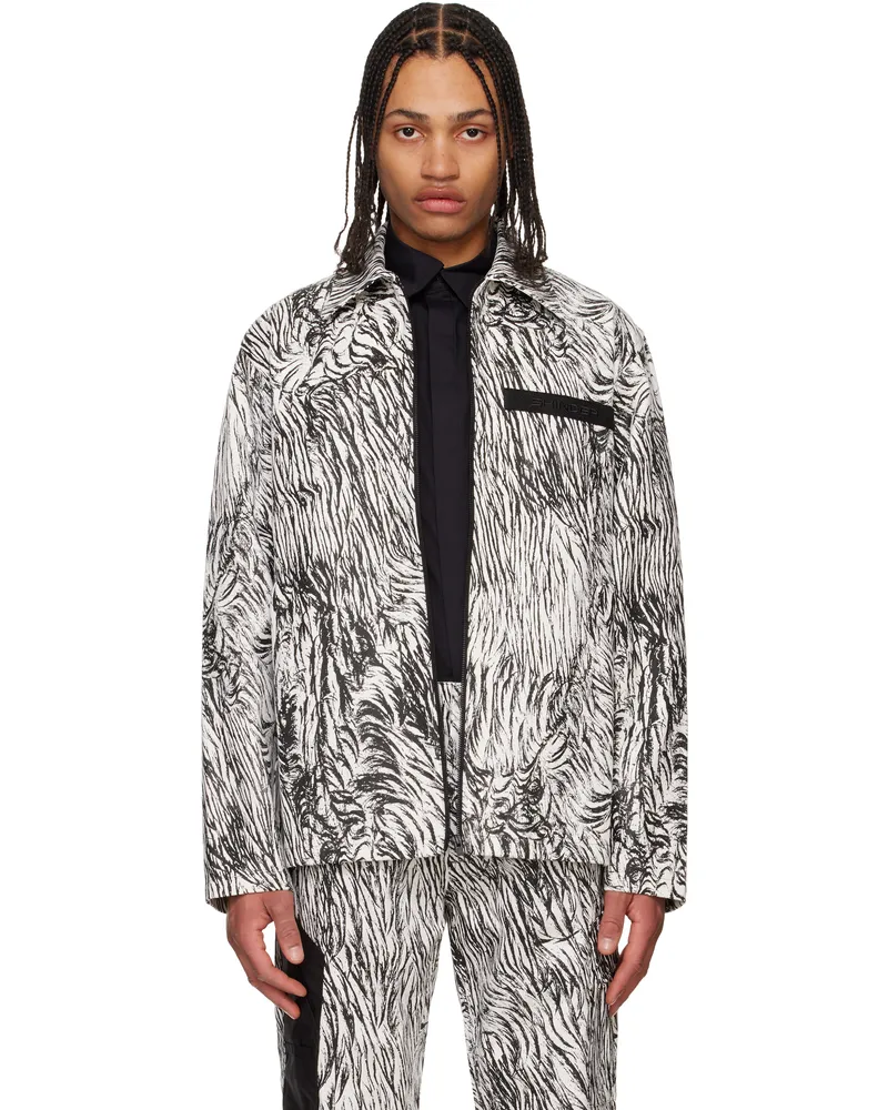 Olly Shinder White & Black Gardiner Blouson Jacket 30337164