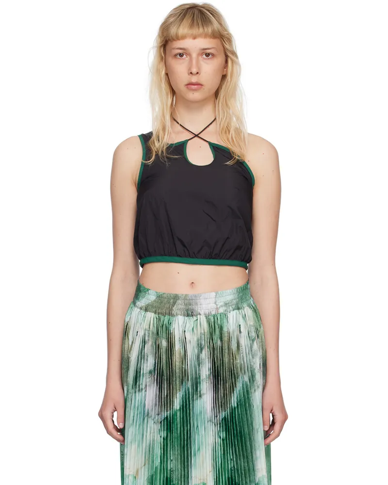 Reese Cooper Black Single-Shoulder Tank Top Black