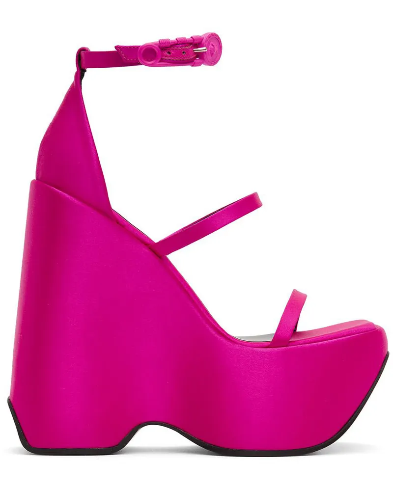 Versace Pink Triplatform Heeled Sandals 1pe80