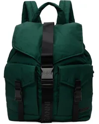 Ganni Green Tech Backpack Forest