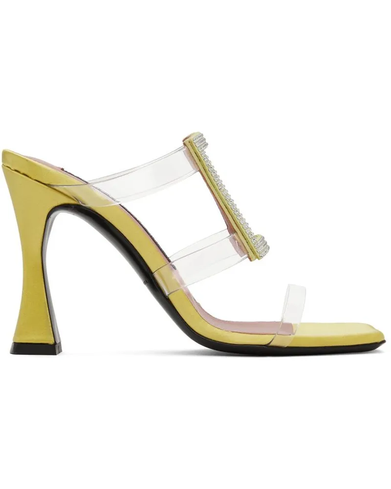 Les Petits Joueurs Green Hoya Heeled Sandals Lime