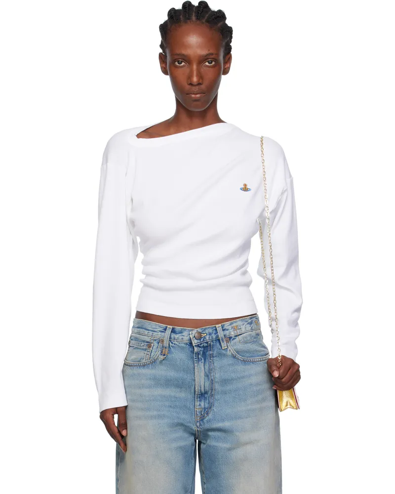 Vivienne Westwood White LS Hebo T-shirt A401