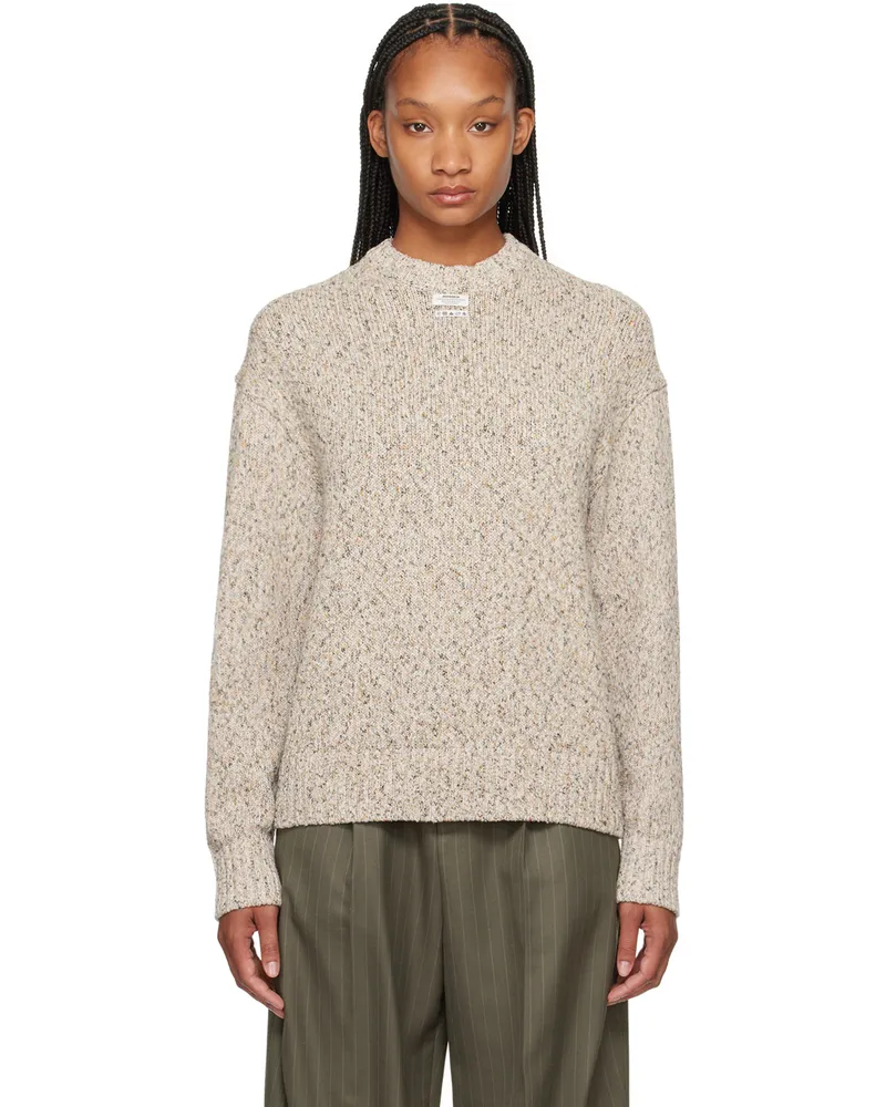 Adererror Beige Patch Sweater Oatmeal
