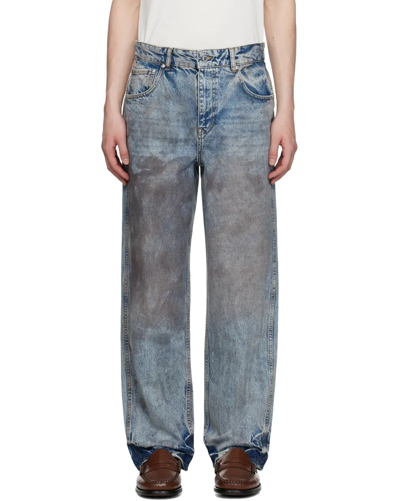REPRESENT Blue R3 Baggy Denim Jeans Mechanic