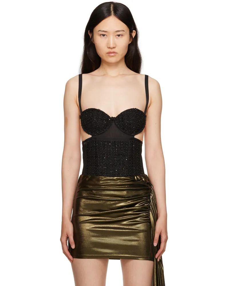 GCDS Black Sequin Bodysuit 02