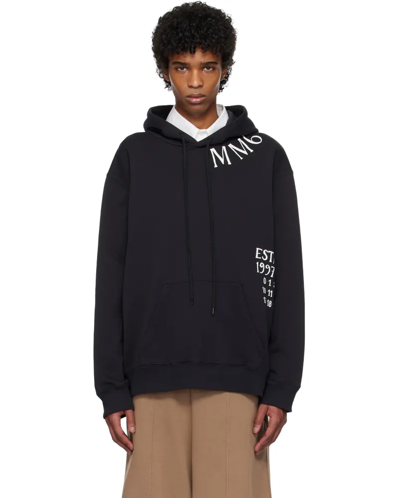 Maison Margiela Black Printed Hoodie 899