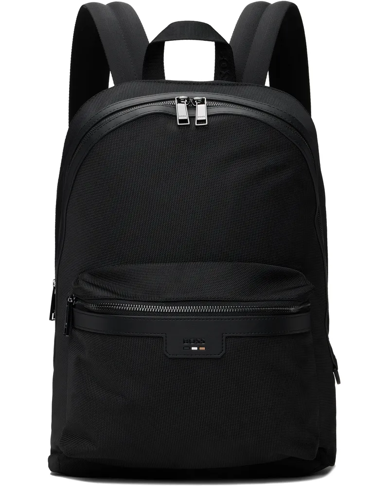 HUGO BOSS Black Embossed-Logo Backpack 001-black