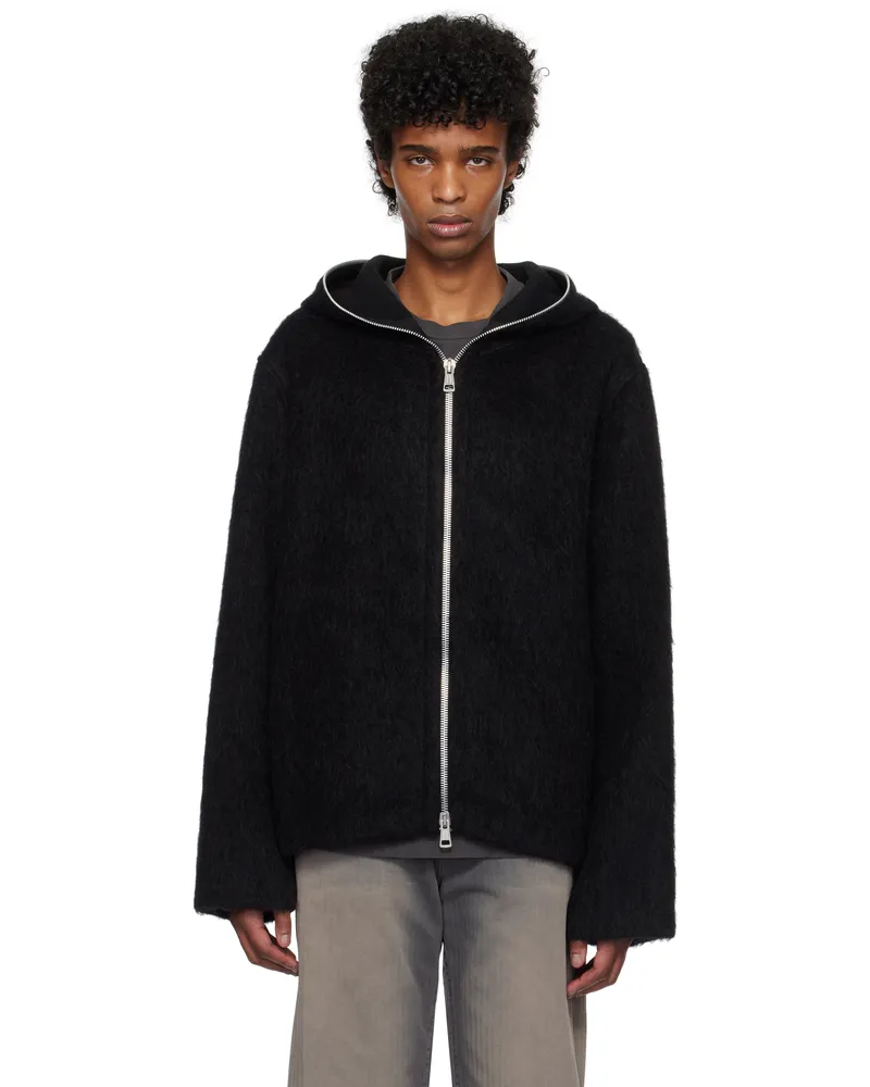 Our Legacy Black Full Zip Hoodie Black