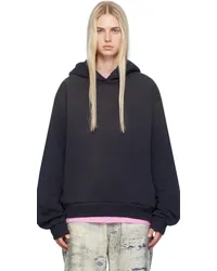 Acne Studios Black Printed Hoodie Black