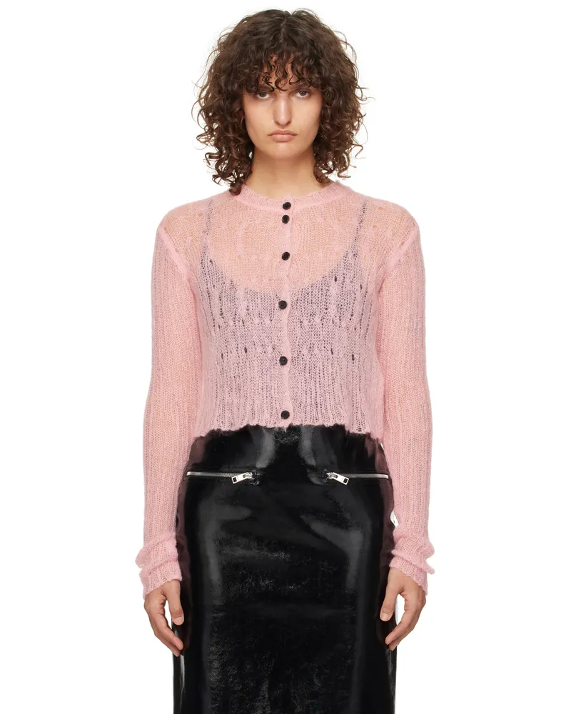 MSGM Pink Knitted Cardigan 12