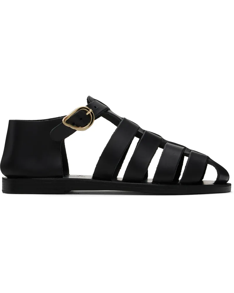 Ancient Greek Sandals Black Homeria Sandals Black