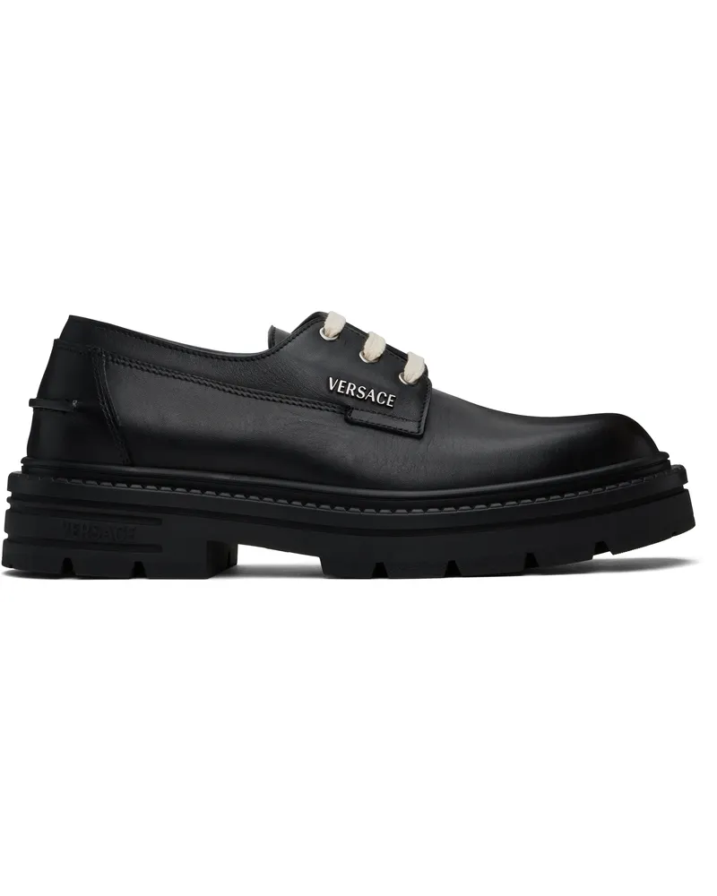 Versace Black Adriano Lace-Up Derbys 1b00e-black-rutheniu