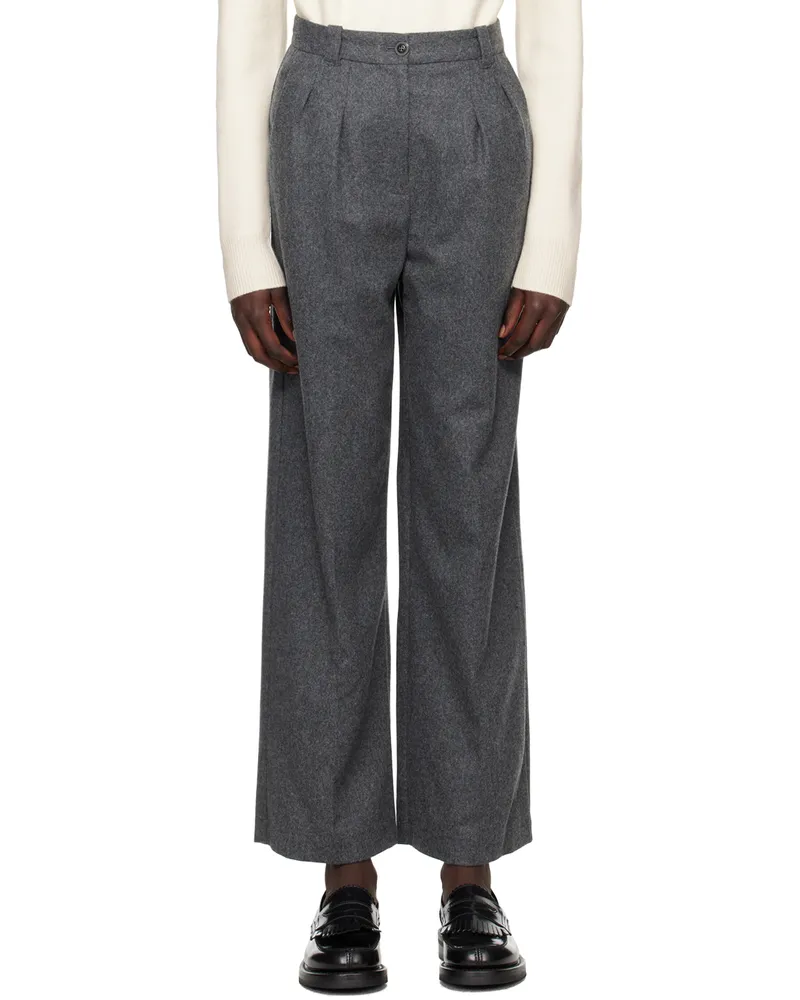 A.P.C. Gray Tressie Trousers Plc