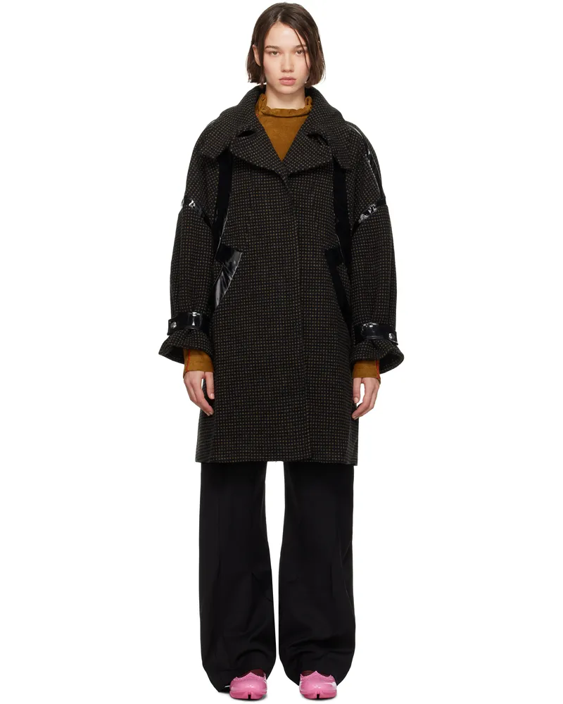 KIKO KOSTADINOV Brown Dawn Panelled Coat Umber