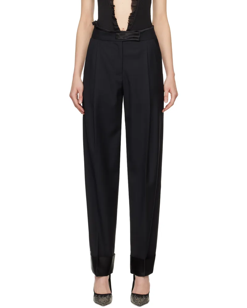 Christopher Esber Black Pegged Trousers Black