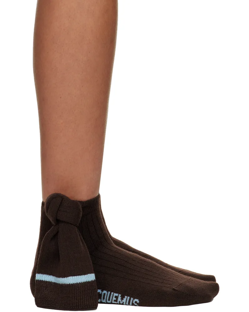 Jacquemus Brown Le Papier 'Les Chaussettes Noeud' Socks 850