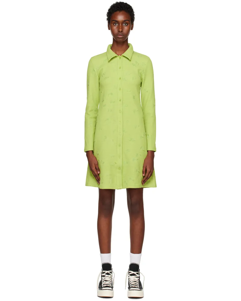 Brain Dead Green Puff Minidress Key