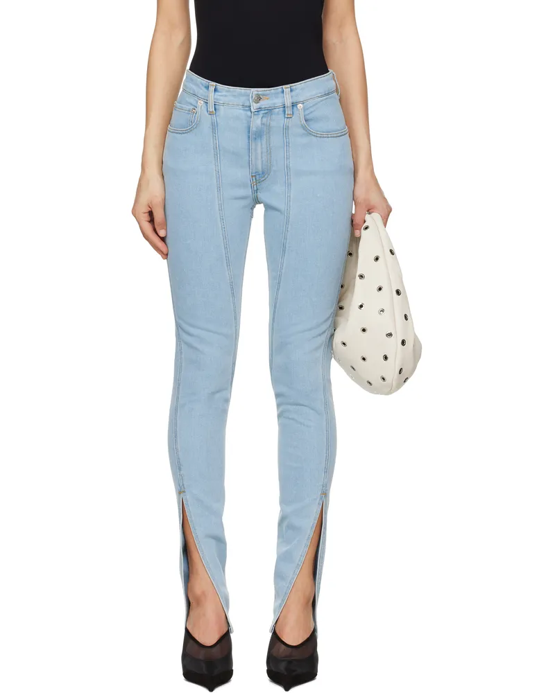 Thierry Mugler Blue Paneled Jeans 6048