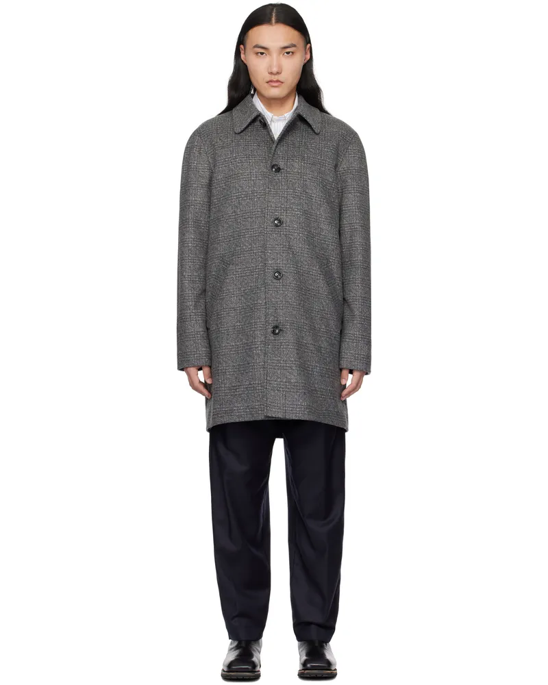 A.P.C. Gray New Pete Mac Coat Lad