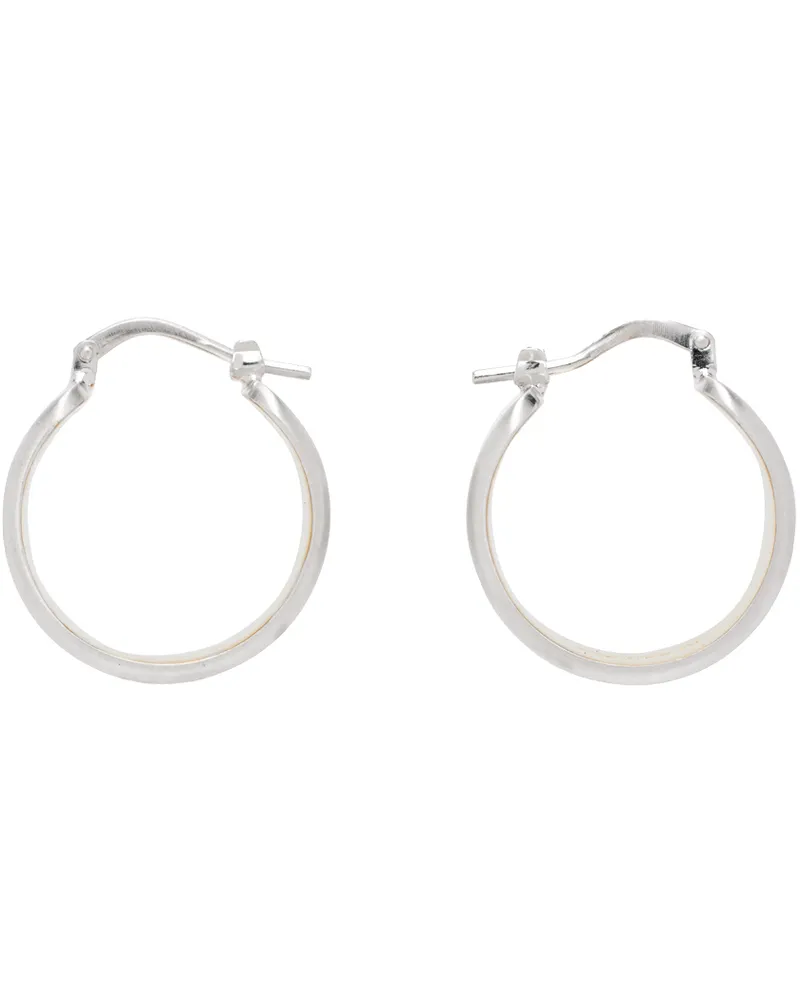 Jil Sander Silver & Gold Hoop Earrings 049