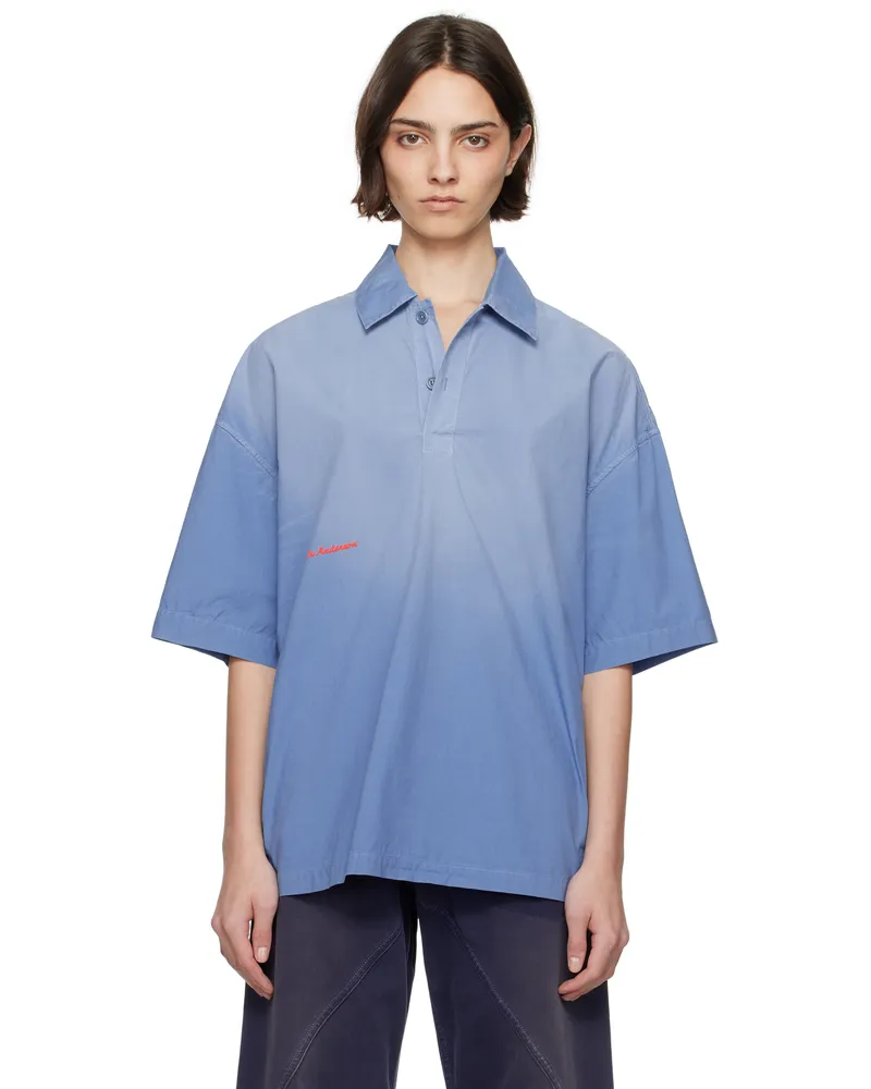 J.W.Anderson Blue Oversized Polo 804