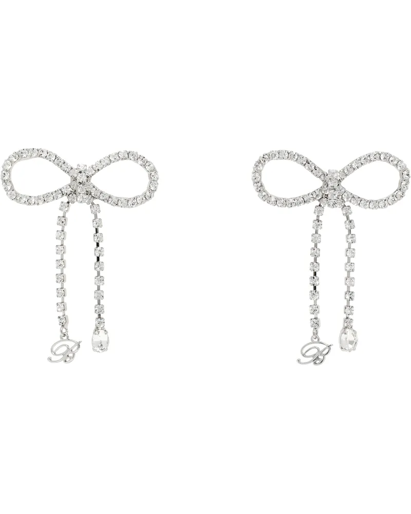 Blumarine Silver Bow Earrings N0999