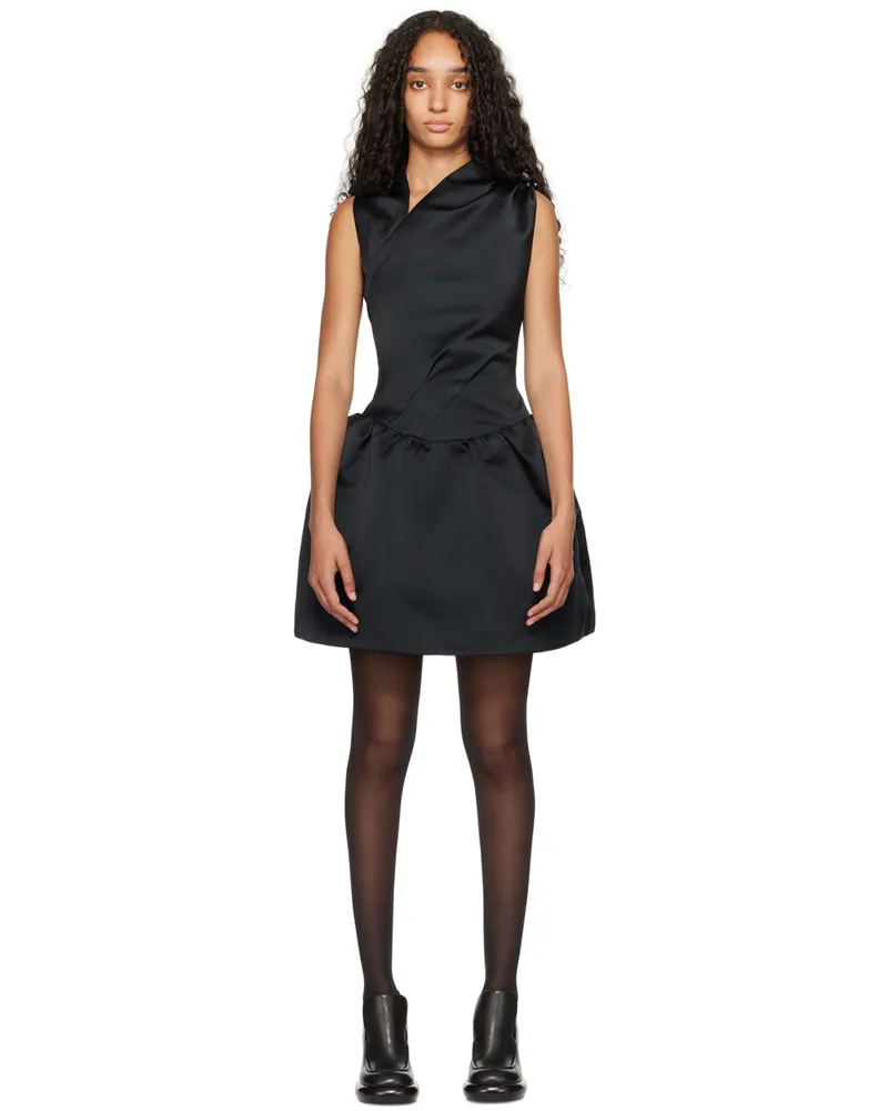 SHUSHU/TONG Black Backless Minidress Ba100
