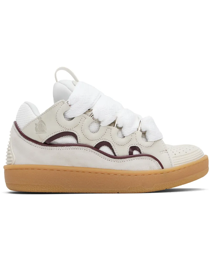 Lanvin SSENSE Exclusive Beige Curb Sneakers 0030