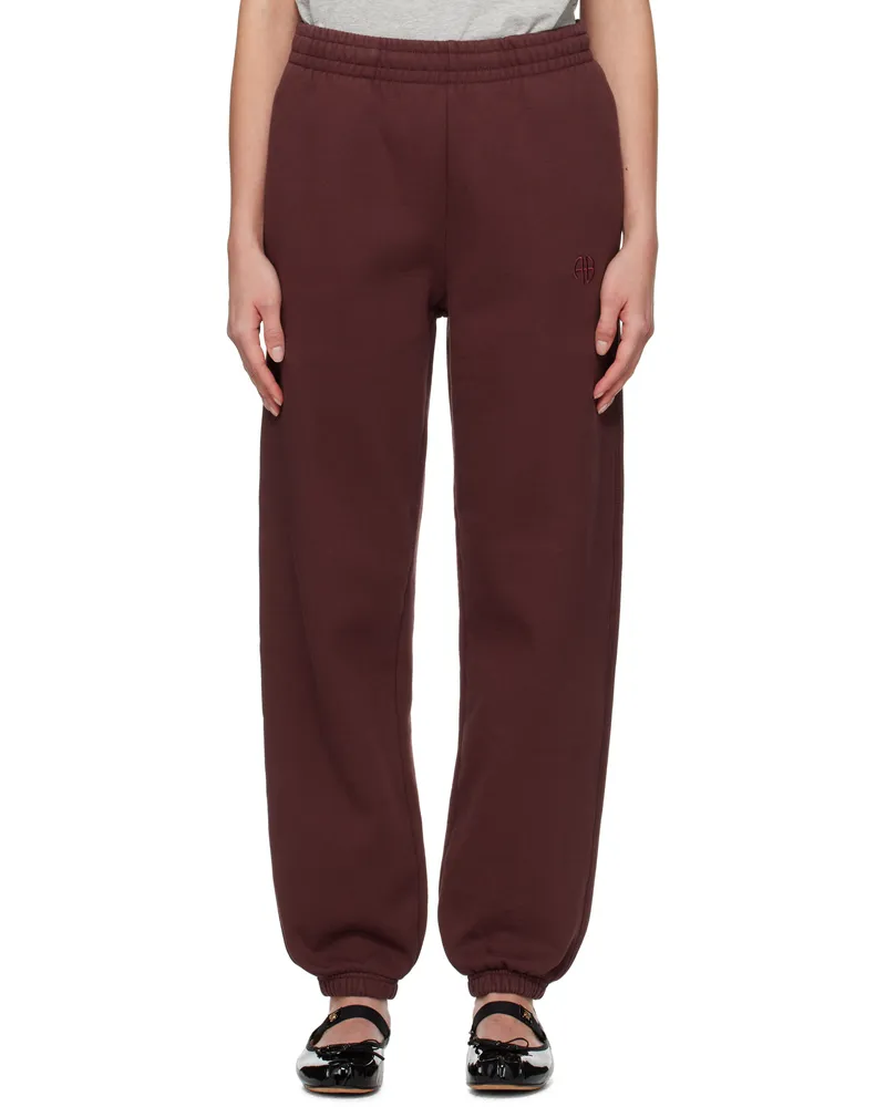 Anine Bing Burgundy Karter Sweatpants Red