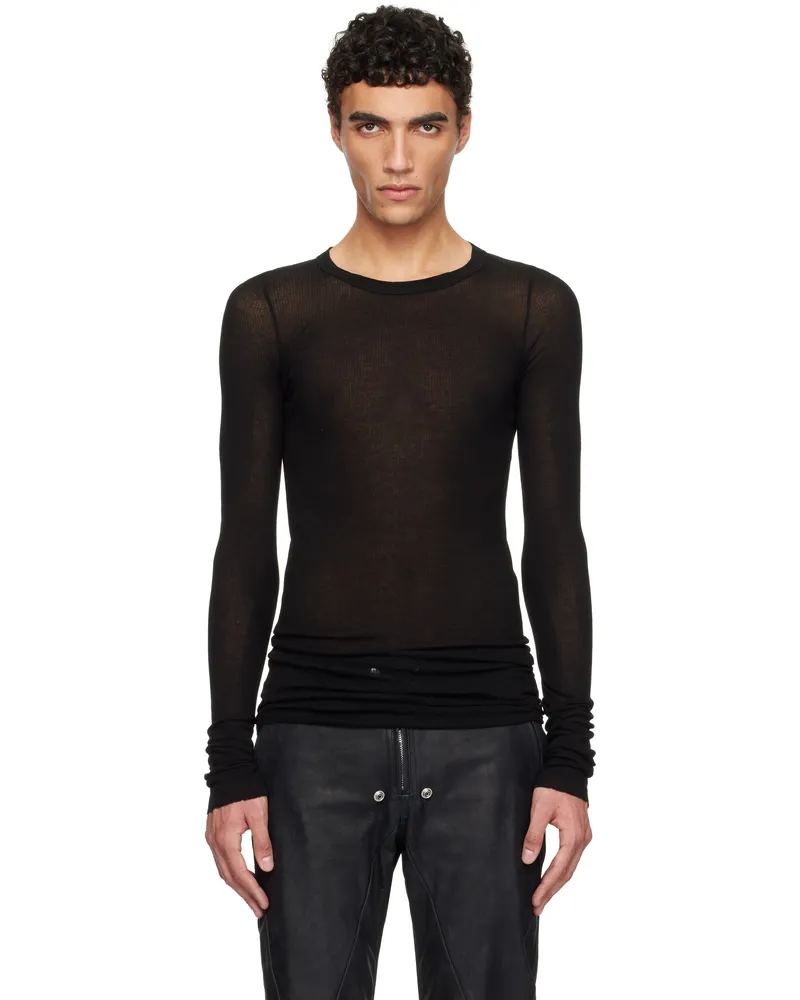 Rick Owens Black Hollywood Rib LS T-shirt 09