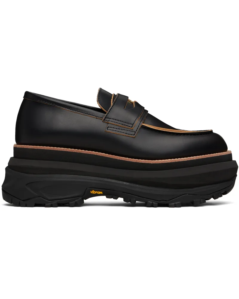 Sacai Black Leather Loafers 001