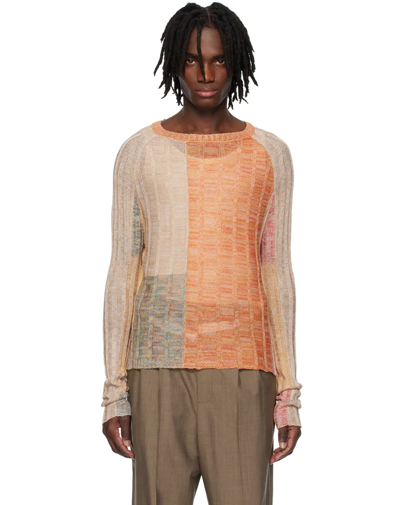 Eckhaus Latta Orange & Beige Symphony Sweater Reef