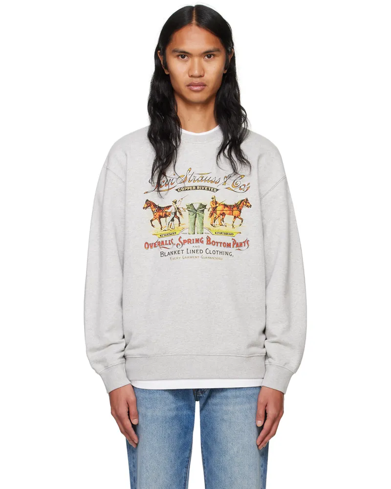 Levi's Levi Gray Relaxed Graphic Sweatshirt Light