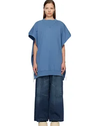 Maison Margiela Blue Draped Sweatshirt Office