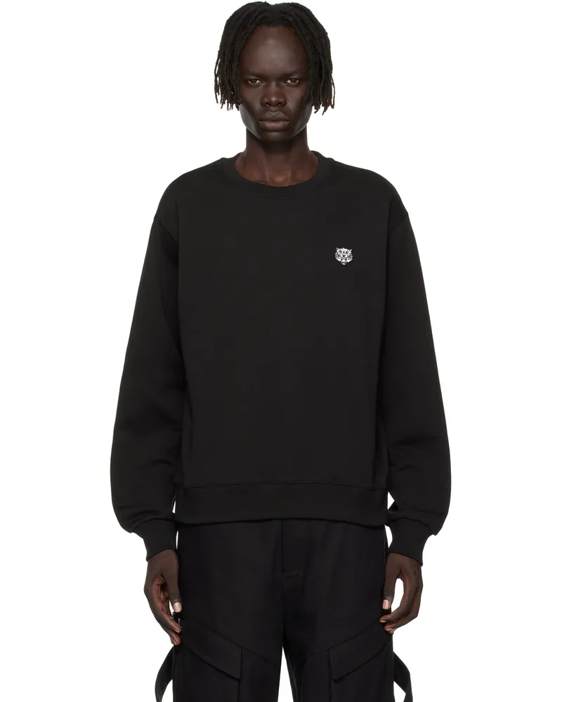Kenzo Black Kenzo Paris 'KENZO Happy Tiger' Embroidered Sweatshirt Black