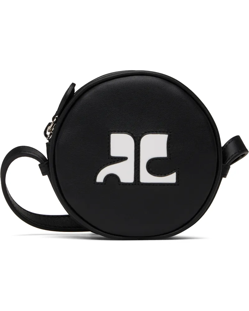 Courrèges Black Reedition Leather Circle Bag 9999