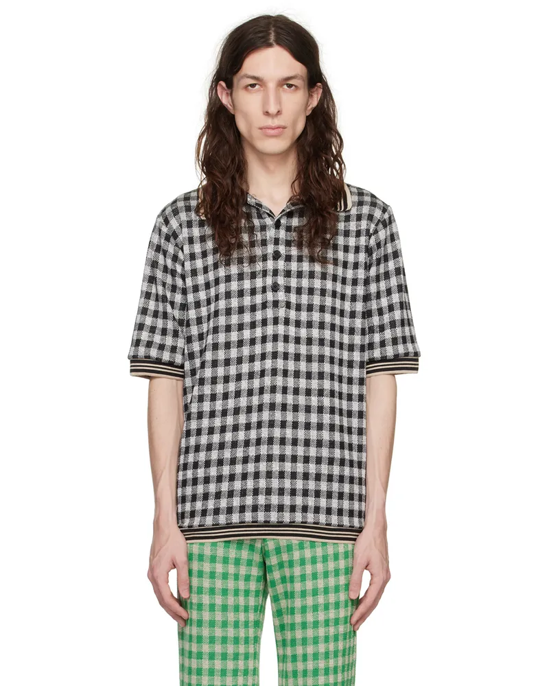 Anna Sui SSENSE Exclusive Black & White Polo Black