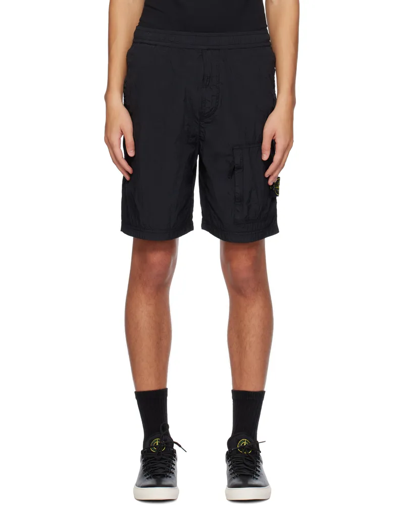 Stone Island Black L0219 Nylon Metal ECONYL Shorts V0029