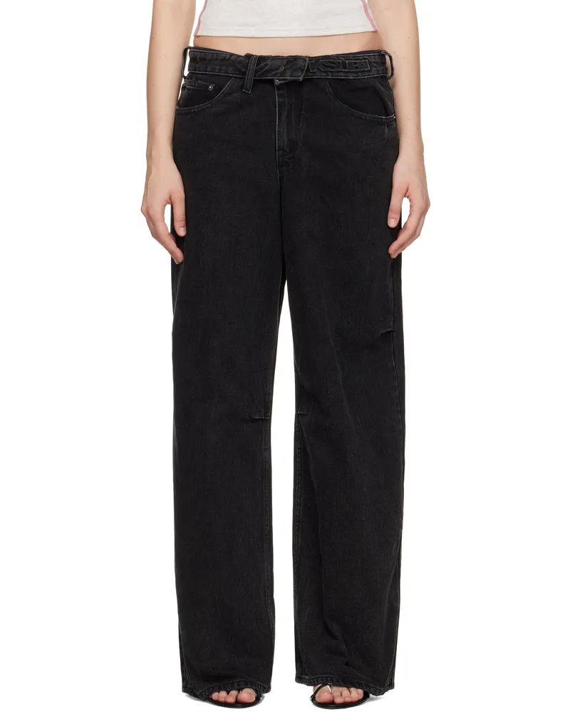 ksubi Black Ksuper Flip Jeans Black