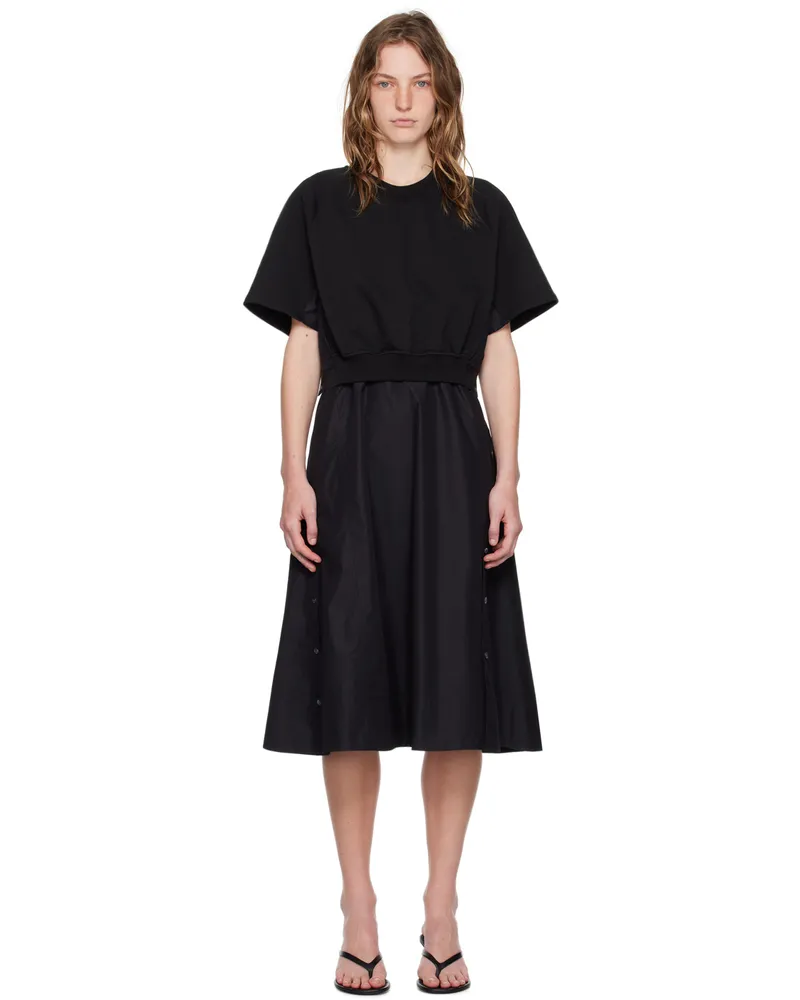 3.1 phillip lim Black Combo Midi Dress Ba001