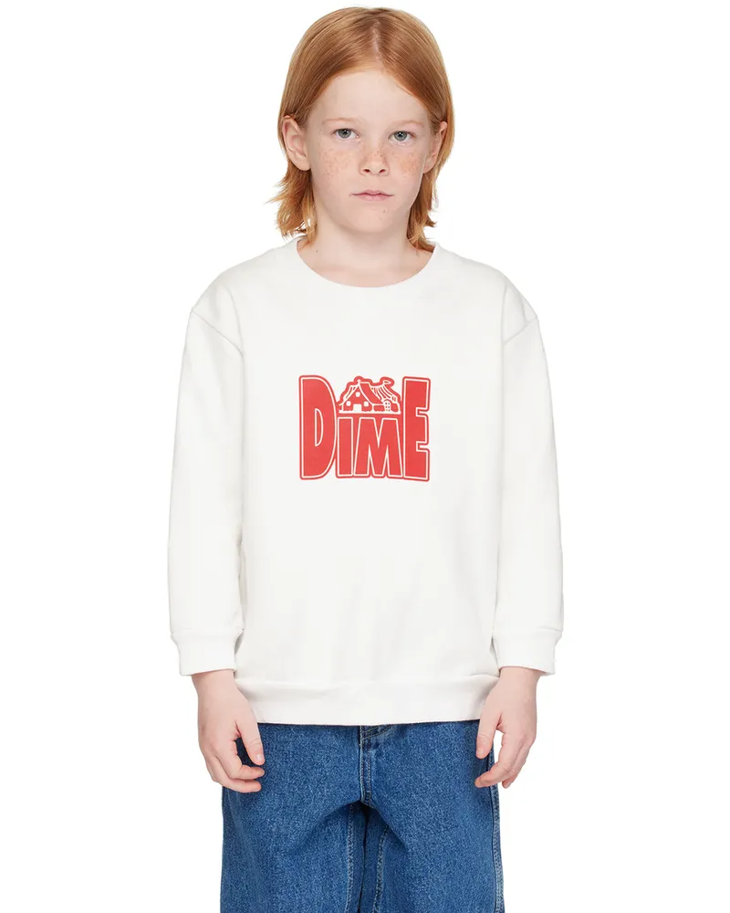 Dime Kids White Club Sweatshirt White