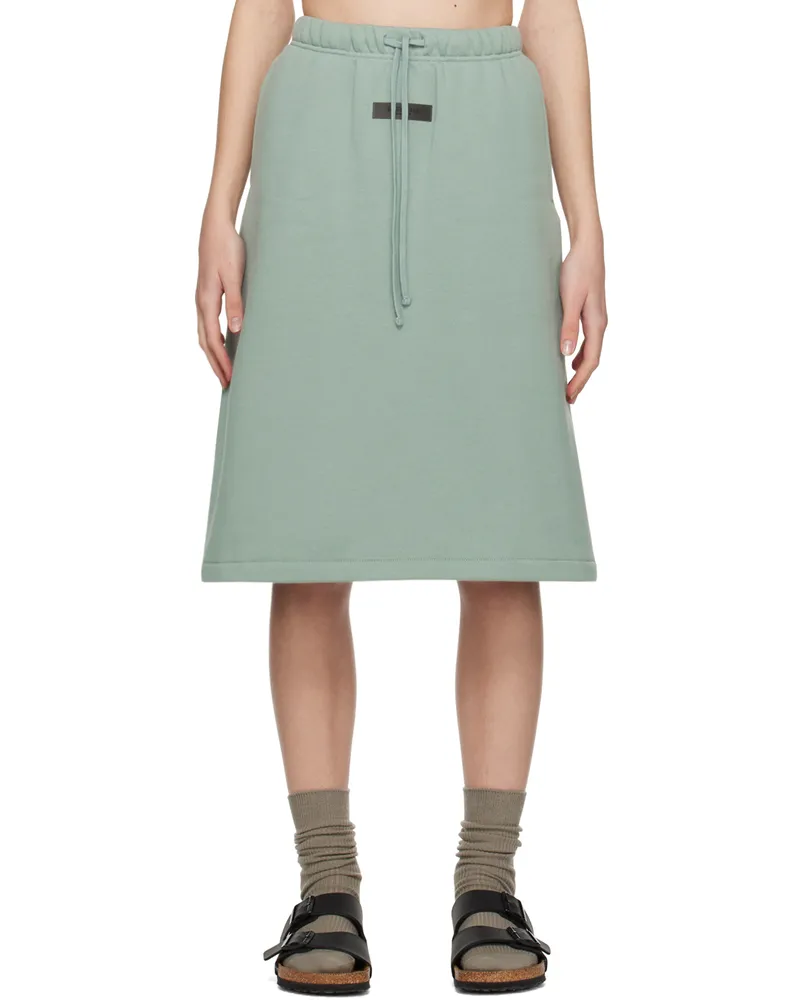 Fear of God Blue Drawstring Midi Skirt Sycamore