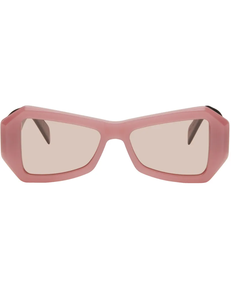 RETROSUPERFUTURE Pink & Burgundy Tempio Sunglasses Candy