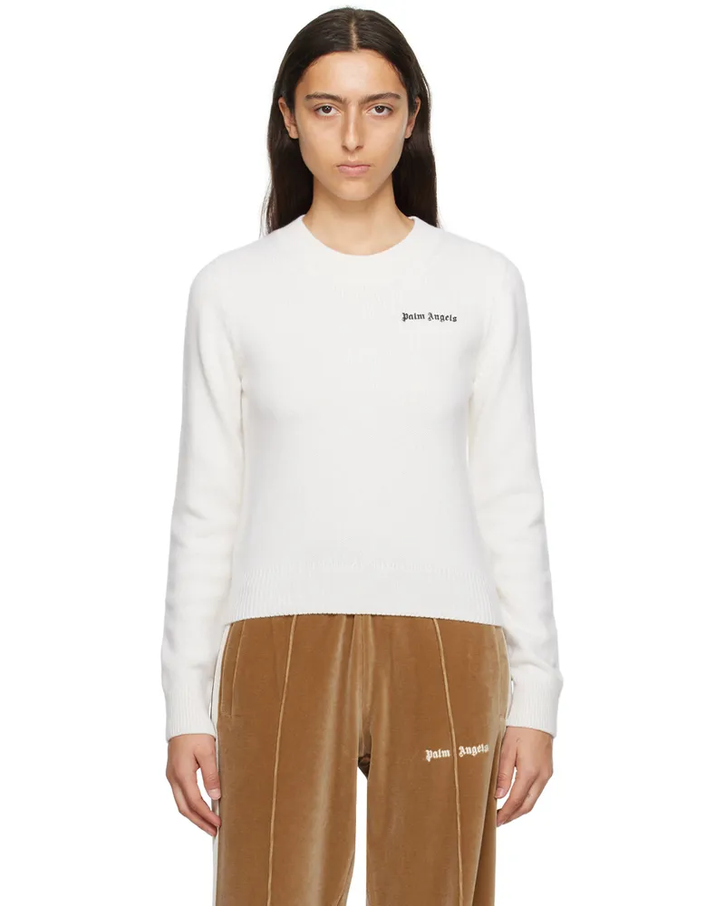 Palm Angels Beige Classic Sweater Butter