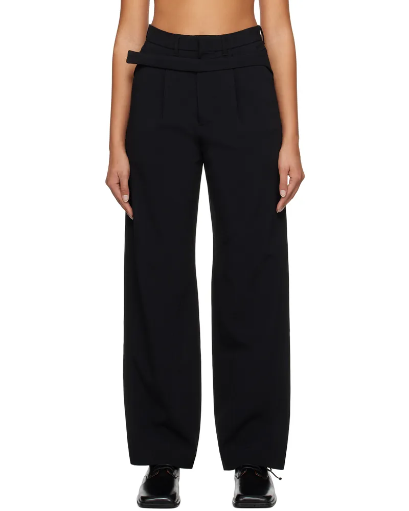 Bianca Saunders Black Macho Trousers Black